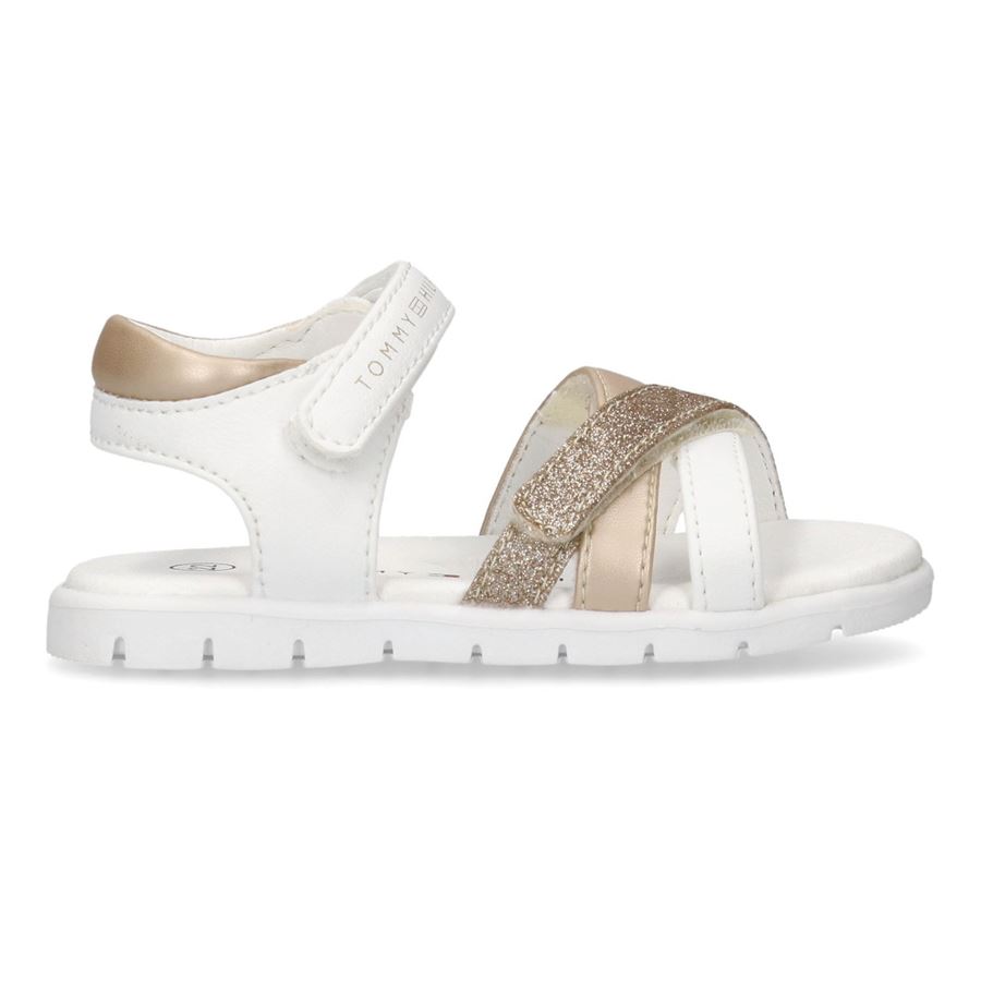 Sandali da bambina doppio velcro e dettagli oro Tommy Hilfiger | T1A2337700273X068X